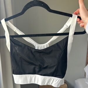 Black and White Women's Sports Bra